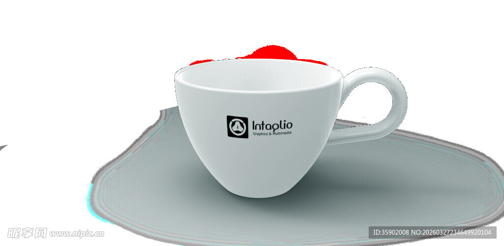 白色咖啡杯配灰色杯垫