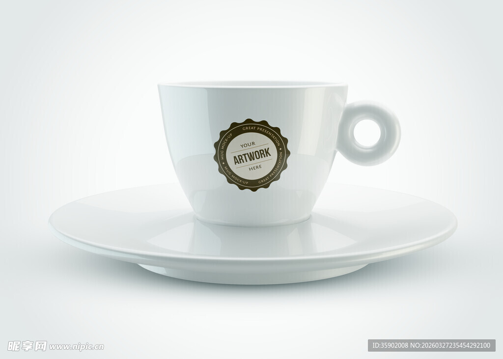 白色咖啡杯碟套装