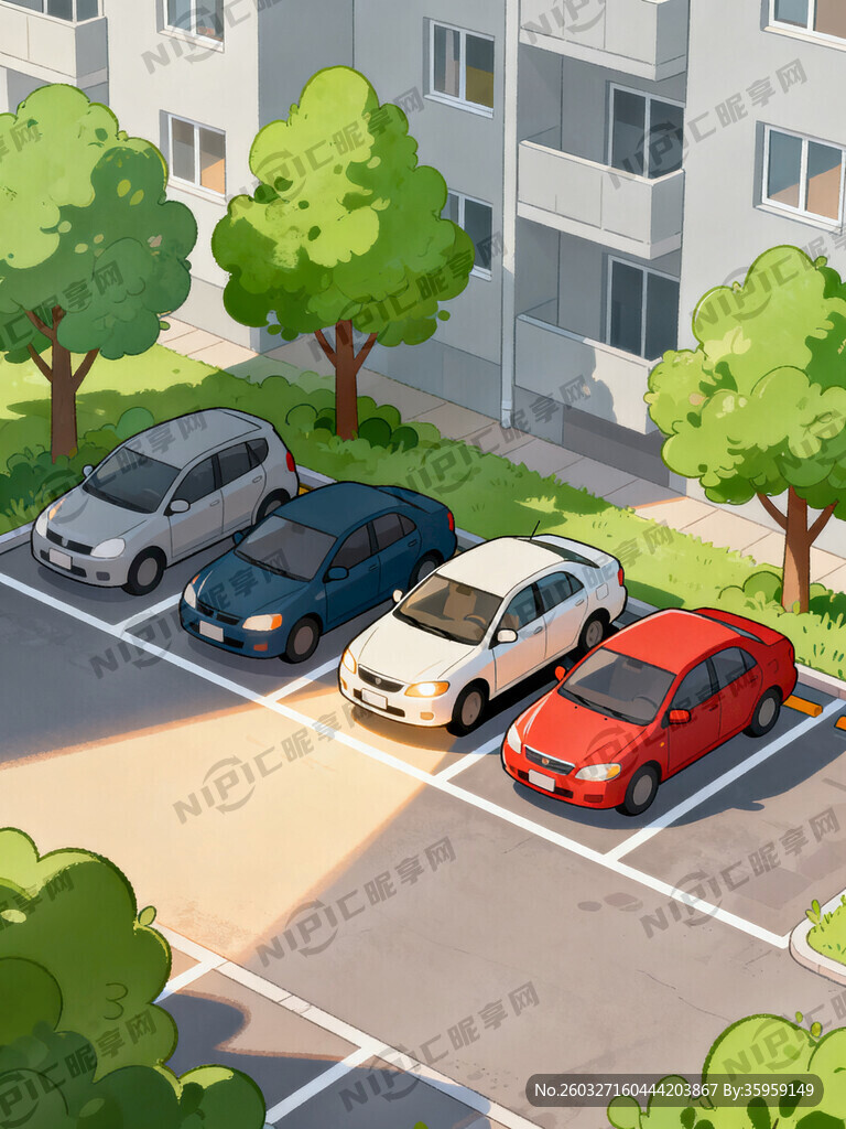 生成一张住宅小区内停车位