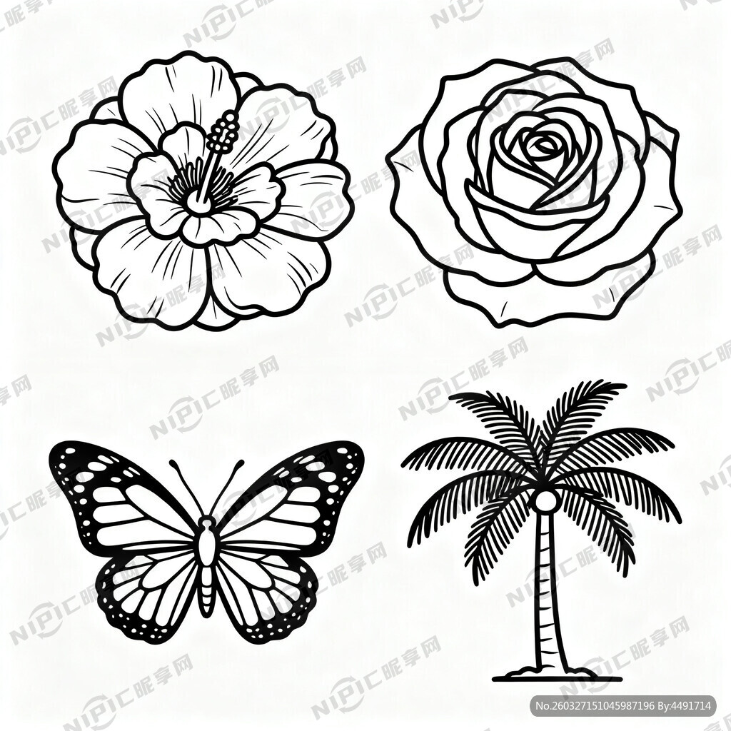 大花 大玖瑰 大蝴蝶 分别