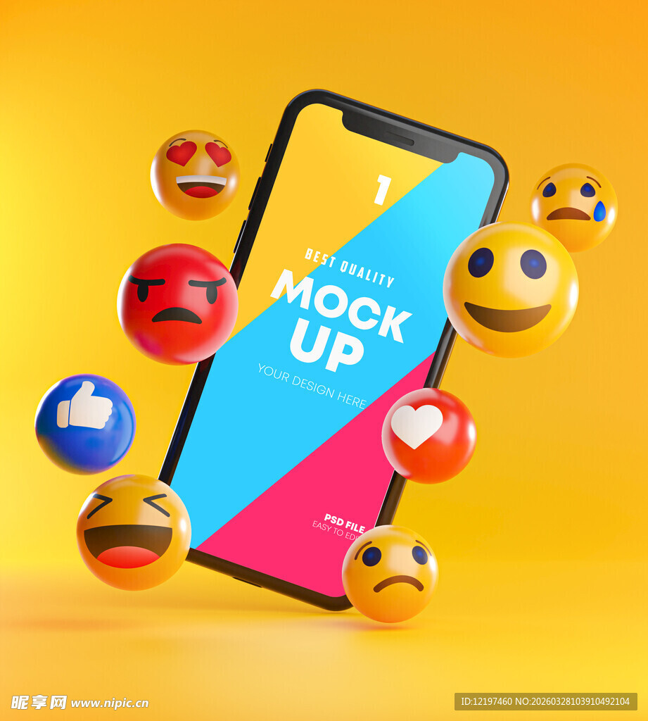 手机表情样机展示