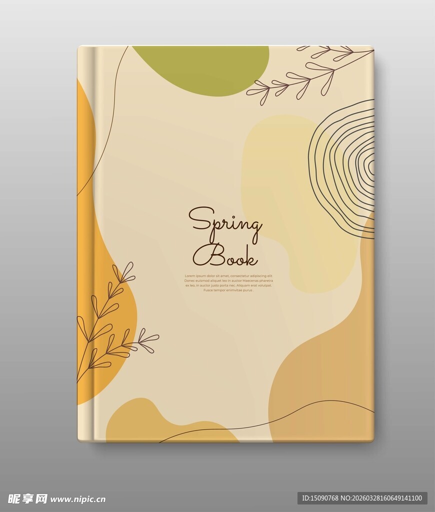 简约秋季主题笔记本封面