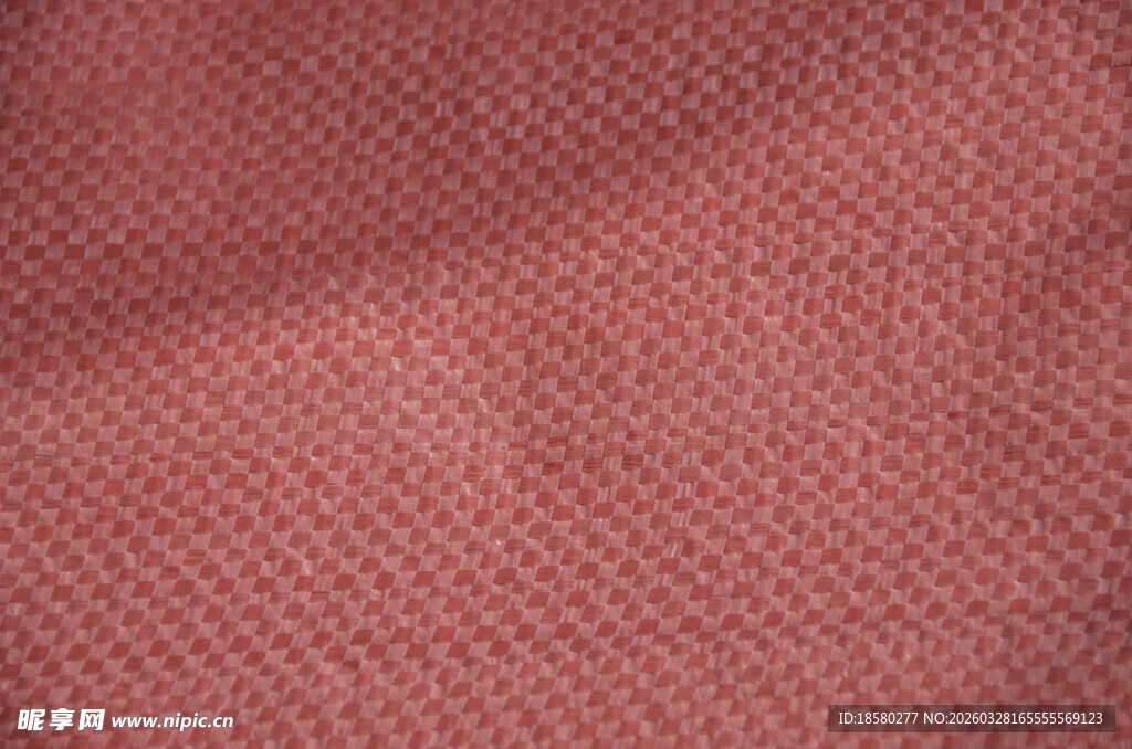 红色纹理布料特写