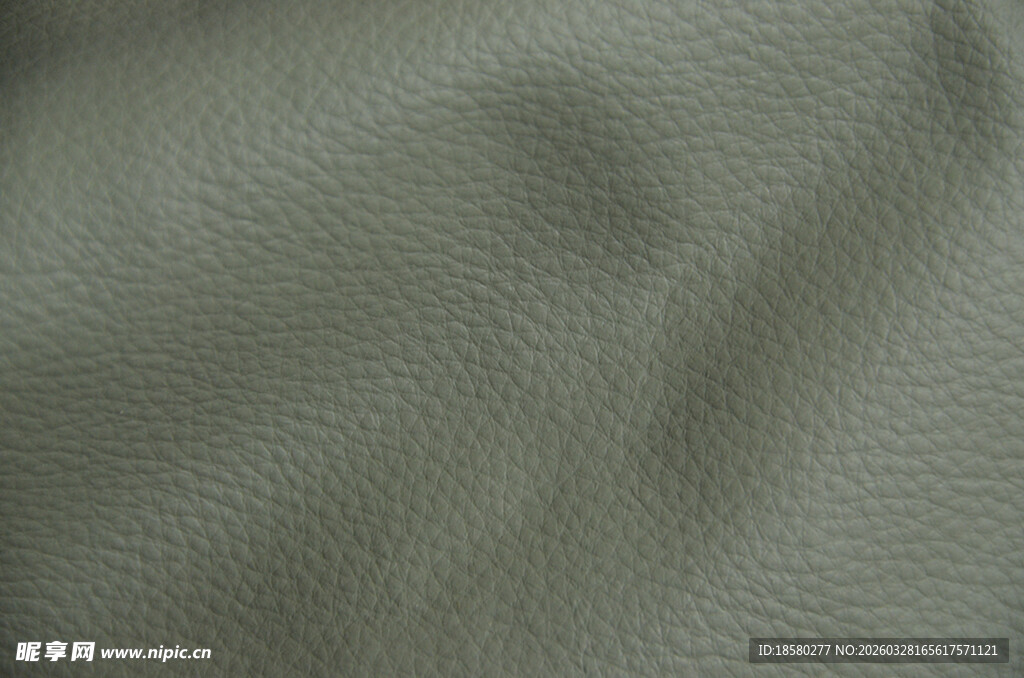 灰绿色皮革纹理特写