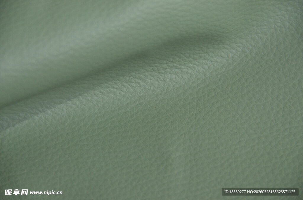 浅绿色皮革纹理特写