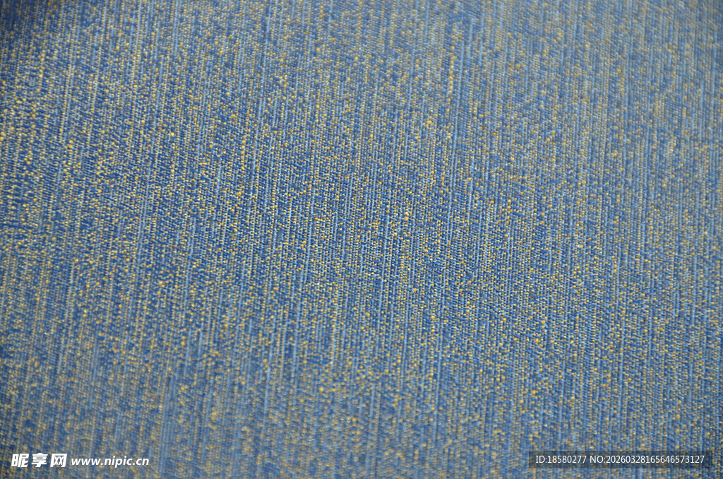 蓝色牛仔纹理布料特写