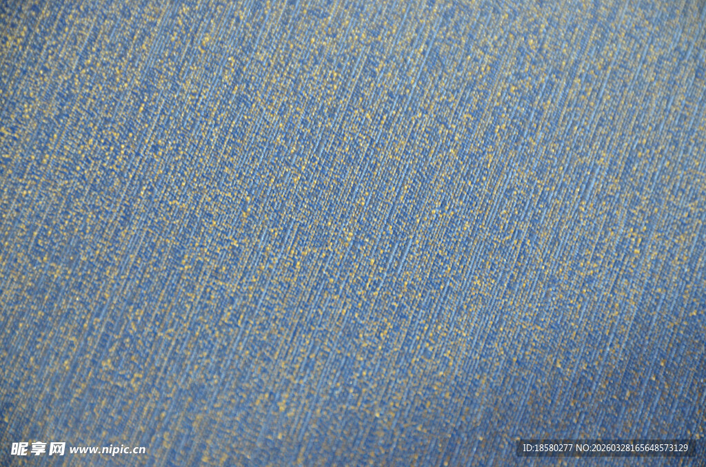蓝色纹理布料特写