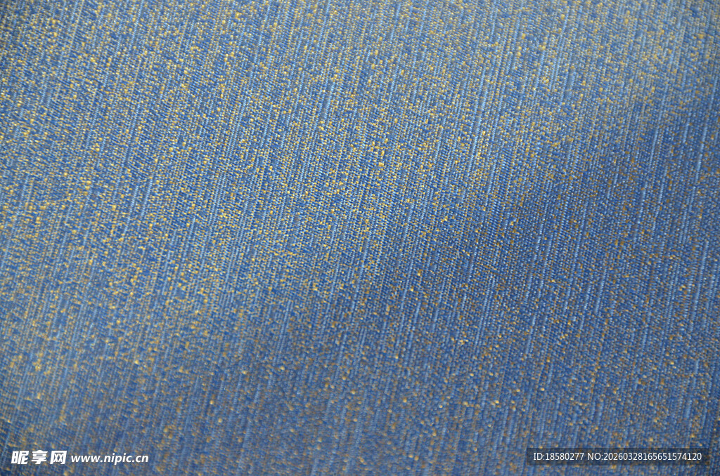 蓝色纹理布料特写