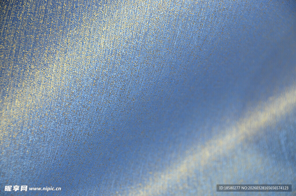 蓝色光泽织物纹理特写