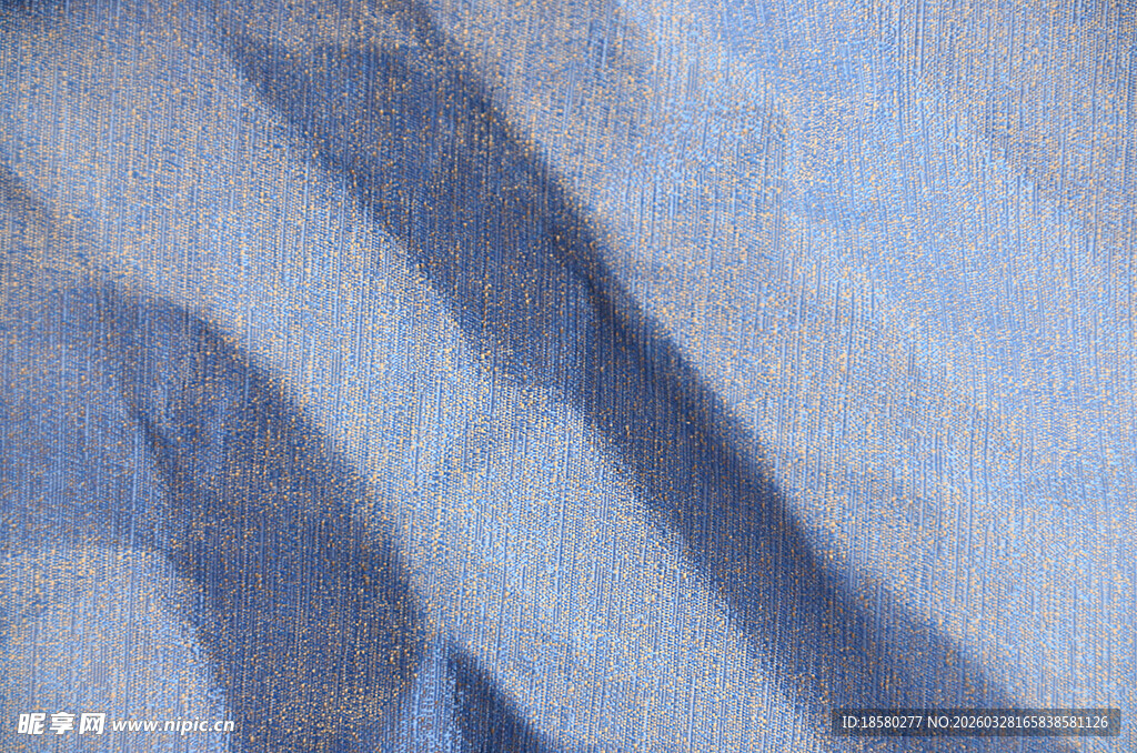 蓝调纹理布料特写