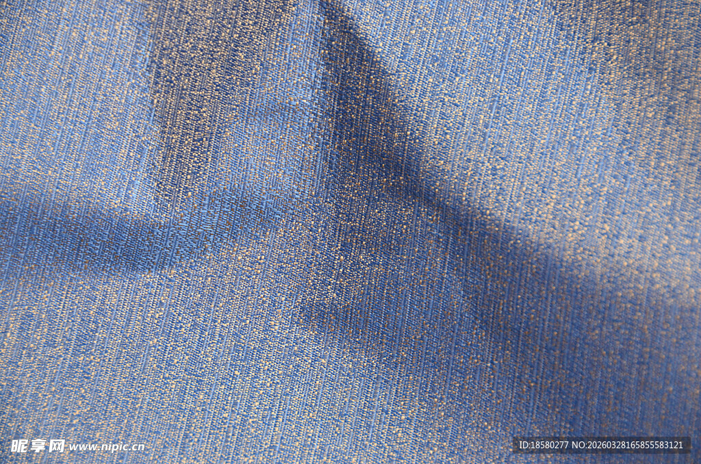 浅蓝色纹理布料特写