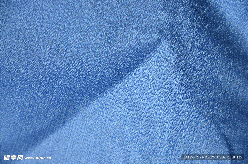 蓝色柔软布料特写