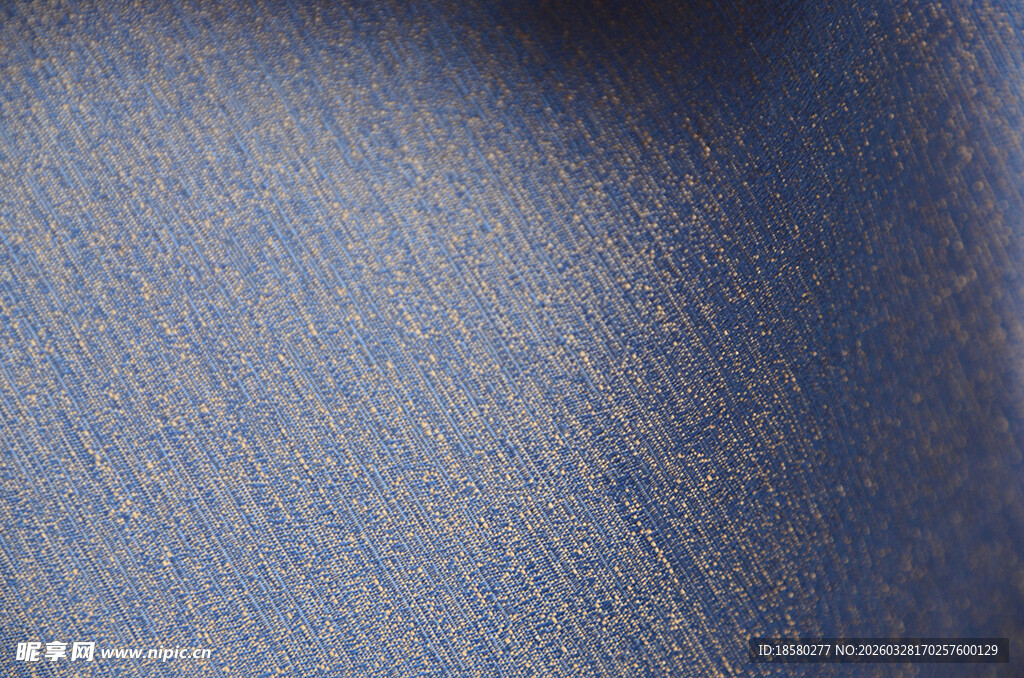 蓝色纹理布料特写