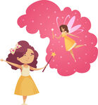 小女孩与魔法仙女的梦幻时刻