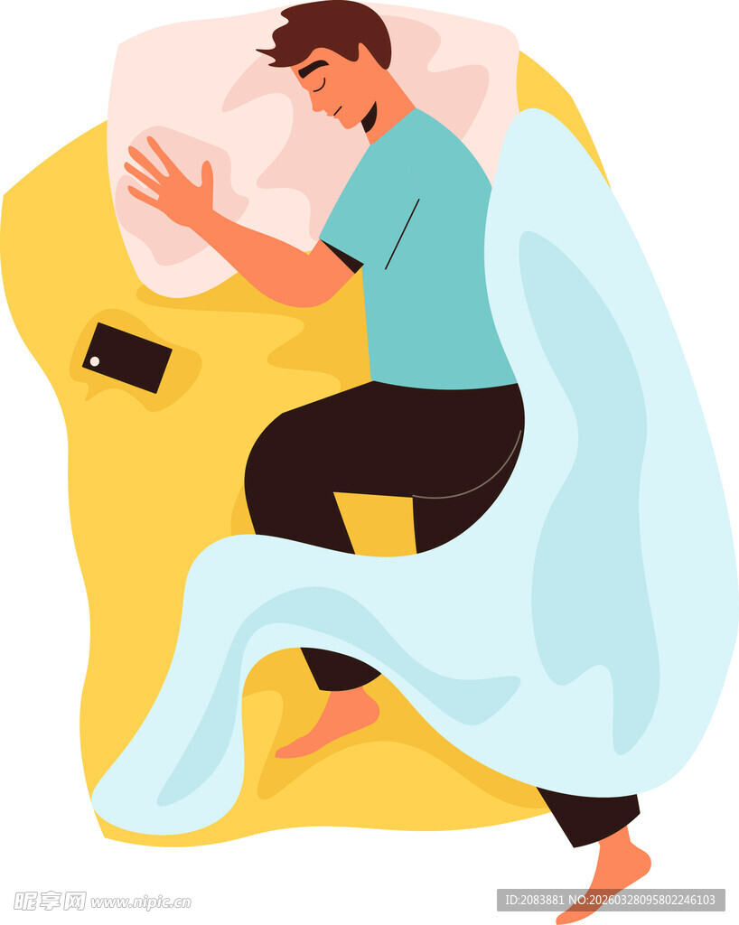 男子舒适躺卧享受休憩时光