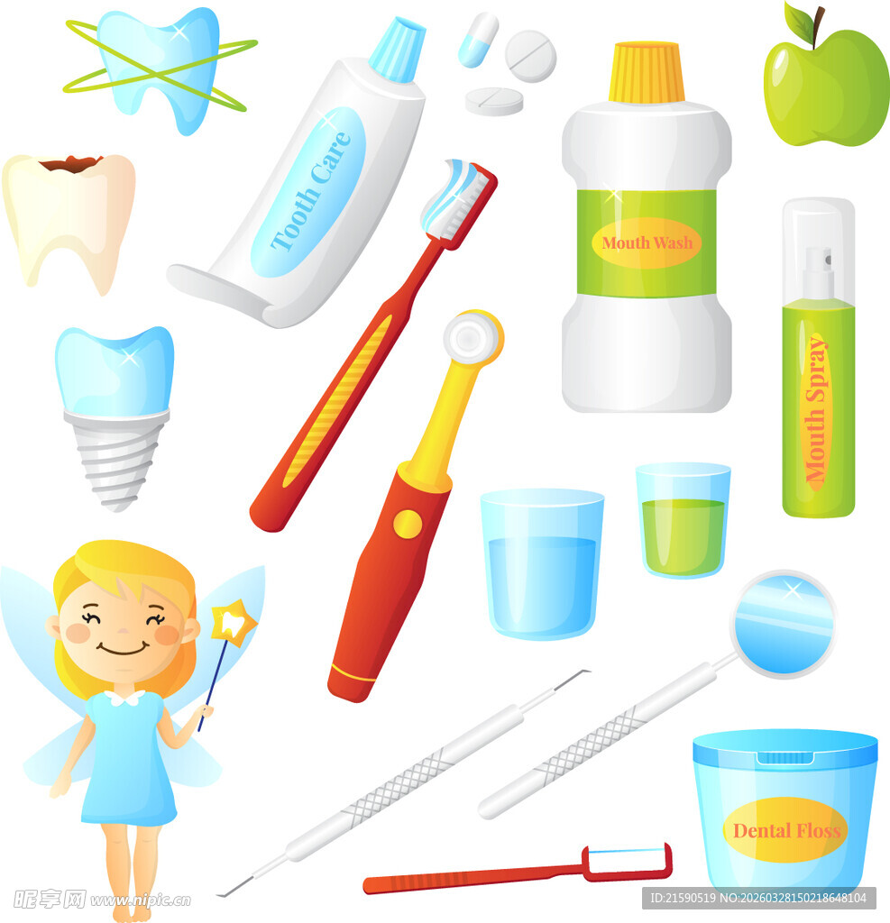 儿童口腔护理用品集合