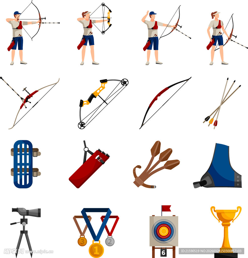 射箭运动元素集合