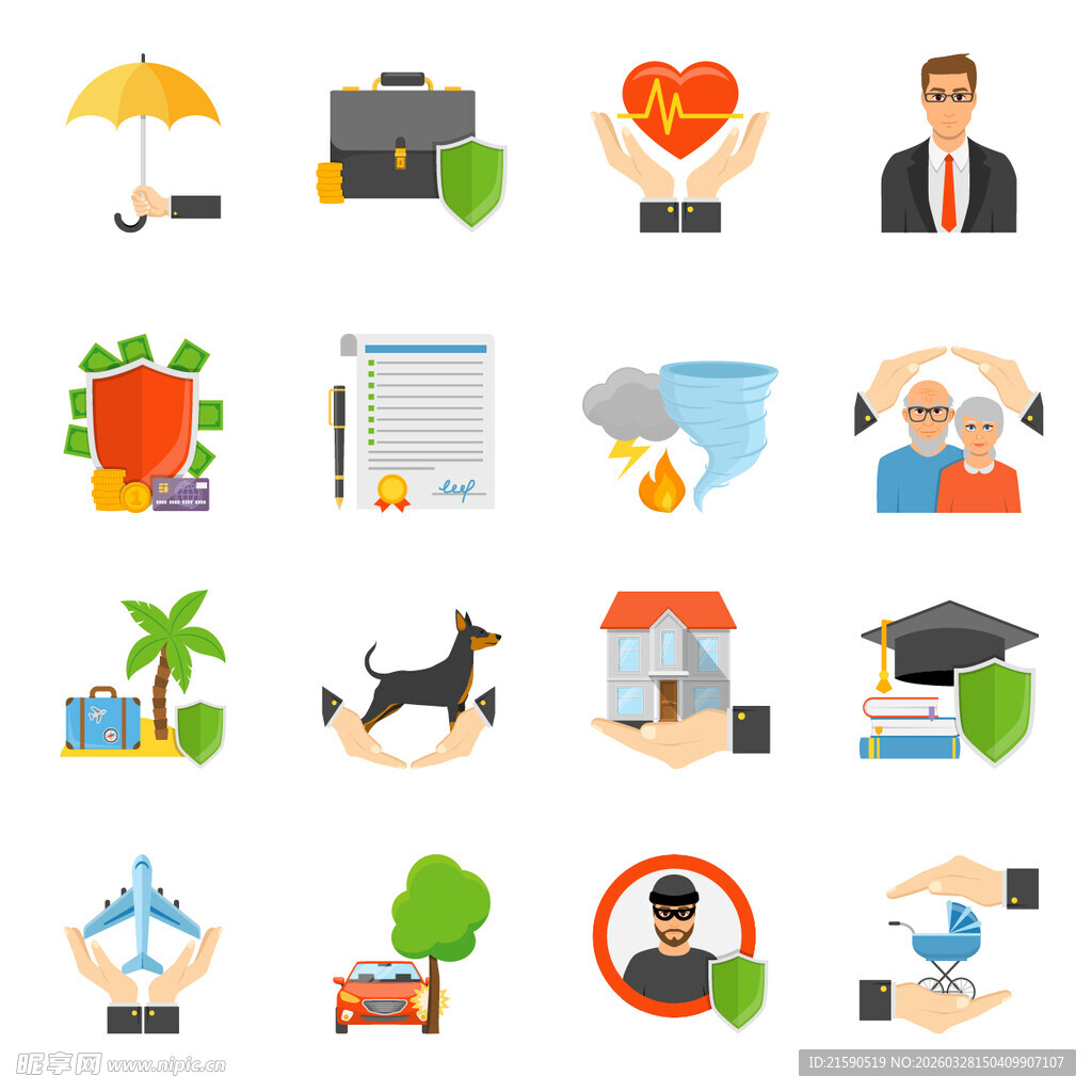 多样生活与职业相关图标