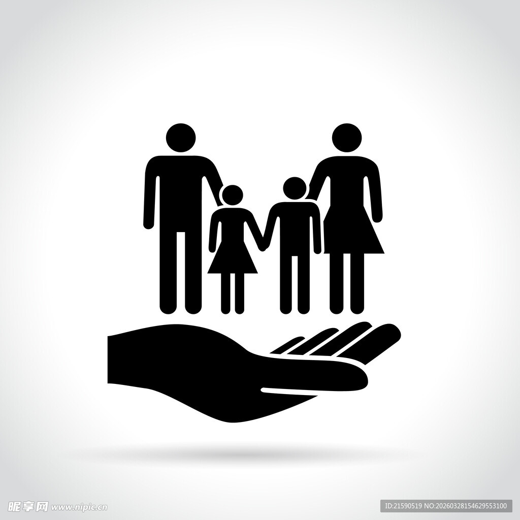 手护家庭形象剪影