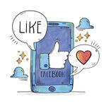 手机社交点赞互动场景