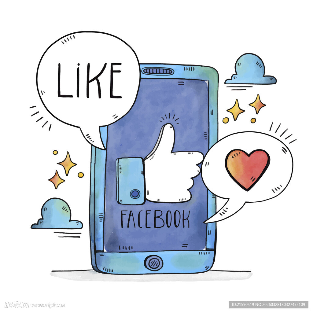 手机社交点赞互动场景