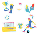 足球运动元素插画