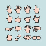 多样手势图标集合