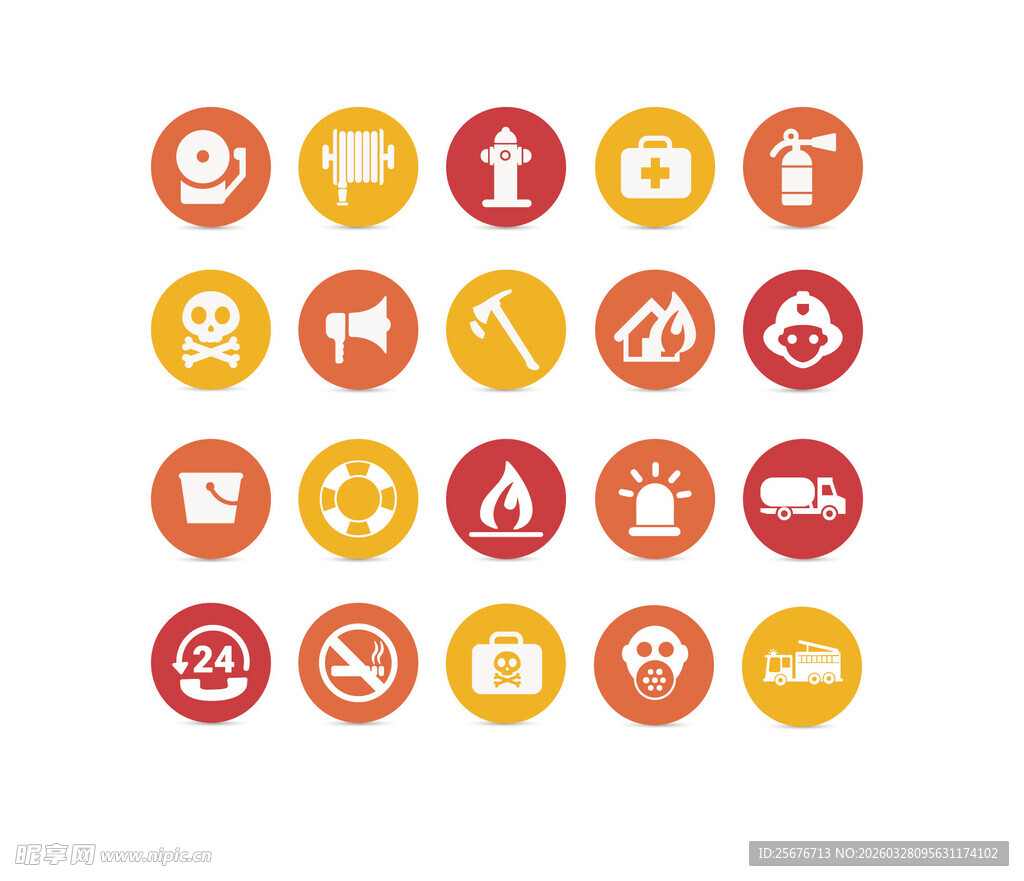 多彩生活服务类图标集合