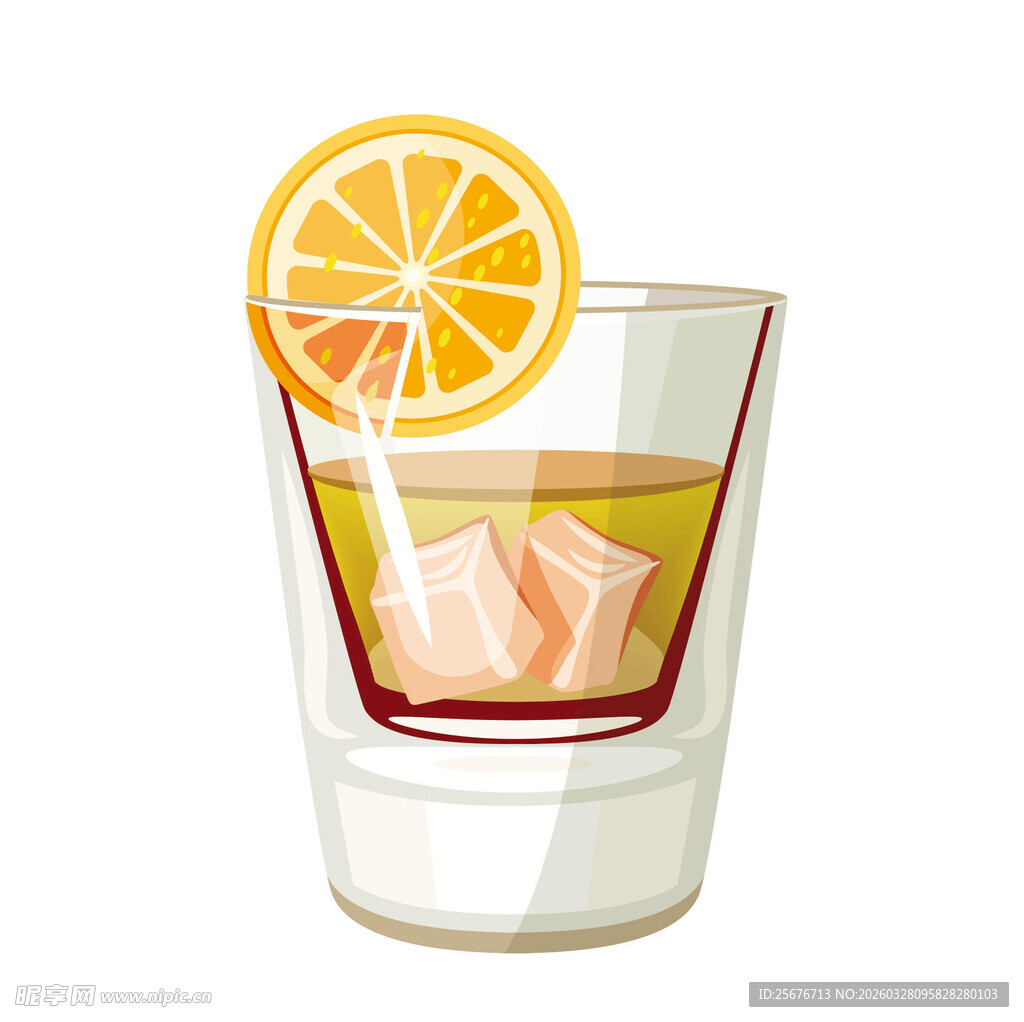 柠檬冰块鸡尾酒