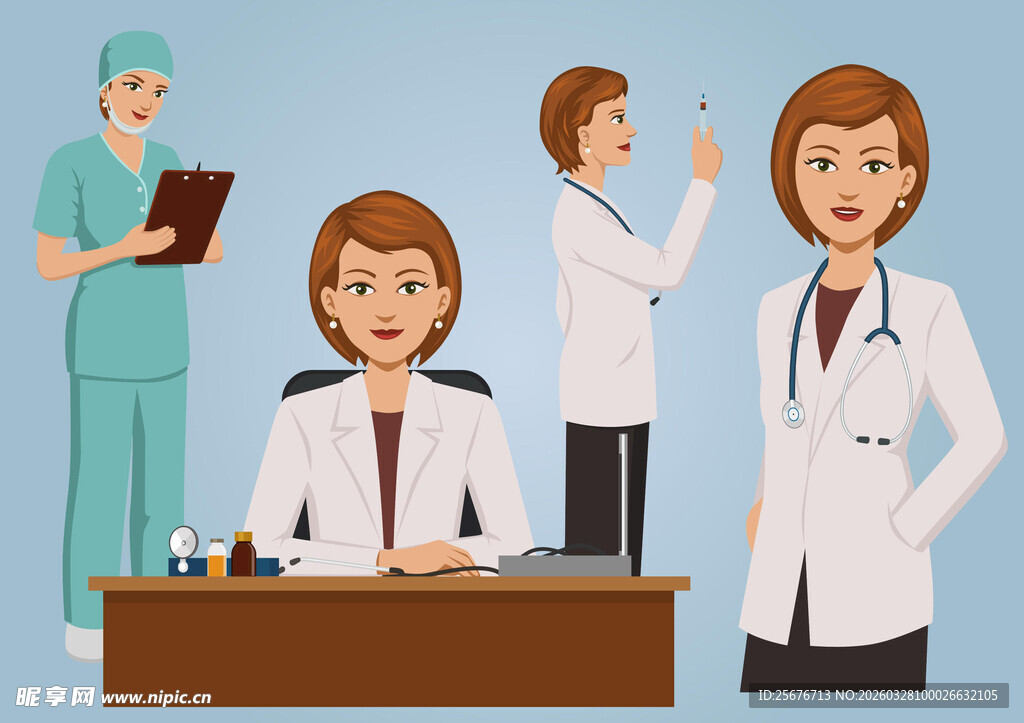 医疗团队办公场景