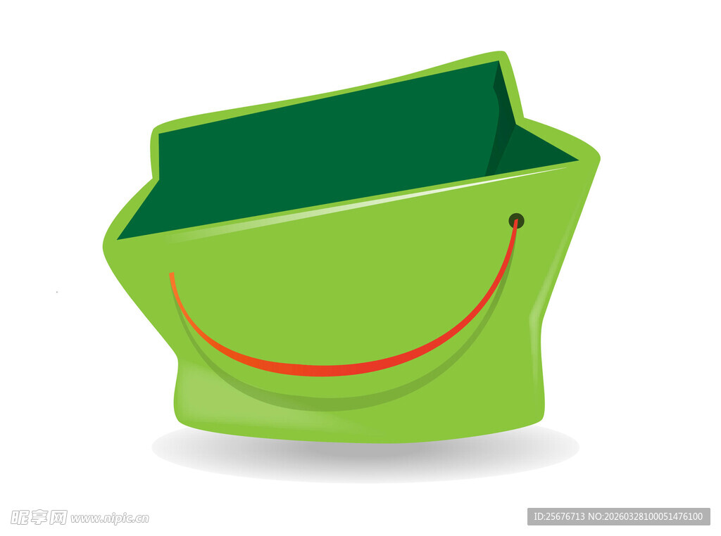 绿色笑脸收纳盒