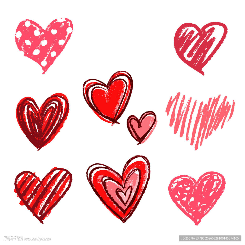 手绘爱心图案集合