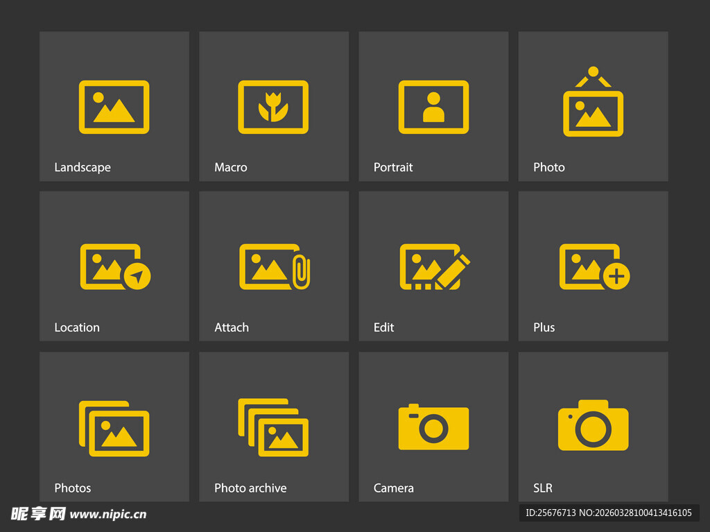 摄影图标集合