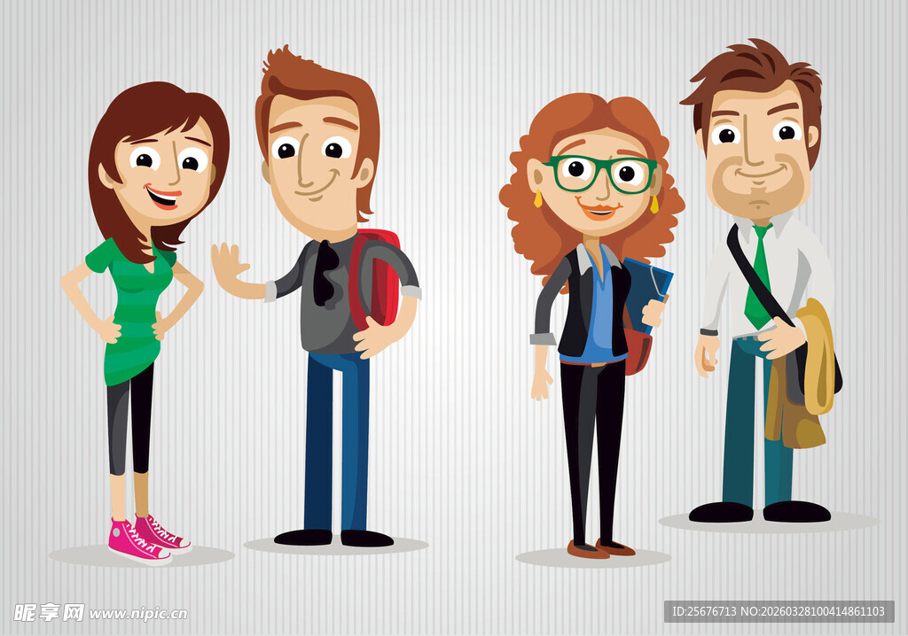 卡通风格的人物形象集合