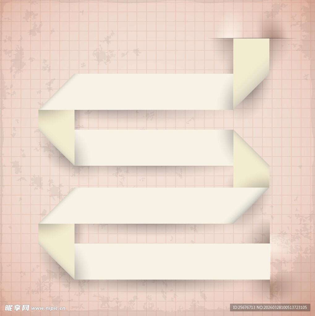 空白卷曲纸条背景图