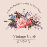 复古花卉贺卡设计