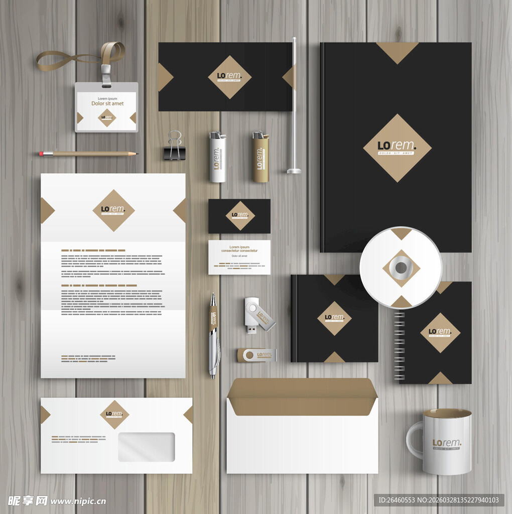 黑金风企业品牌视觉设计套件