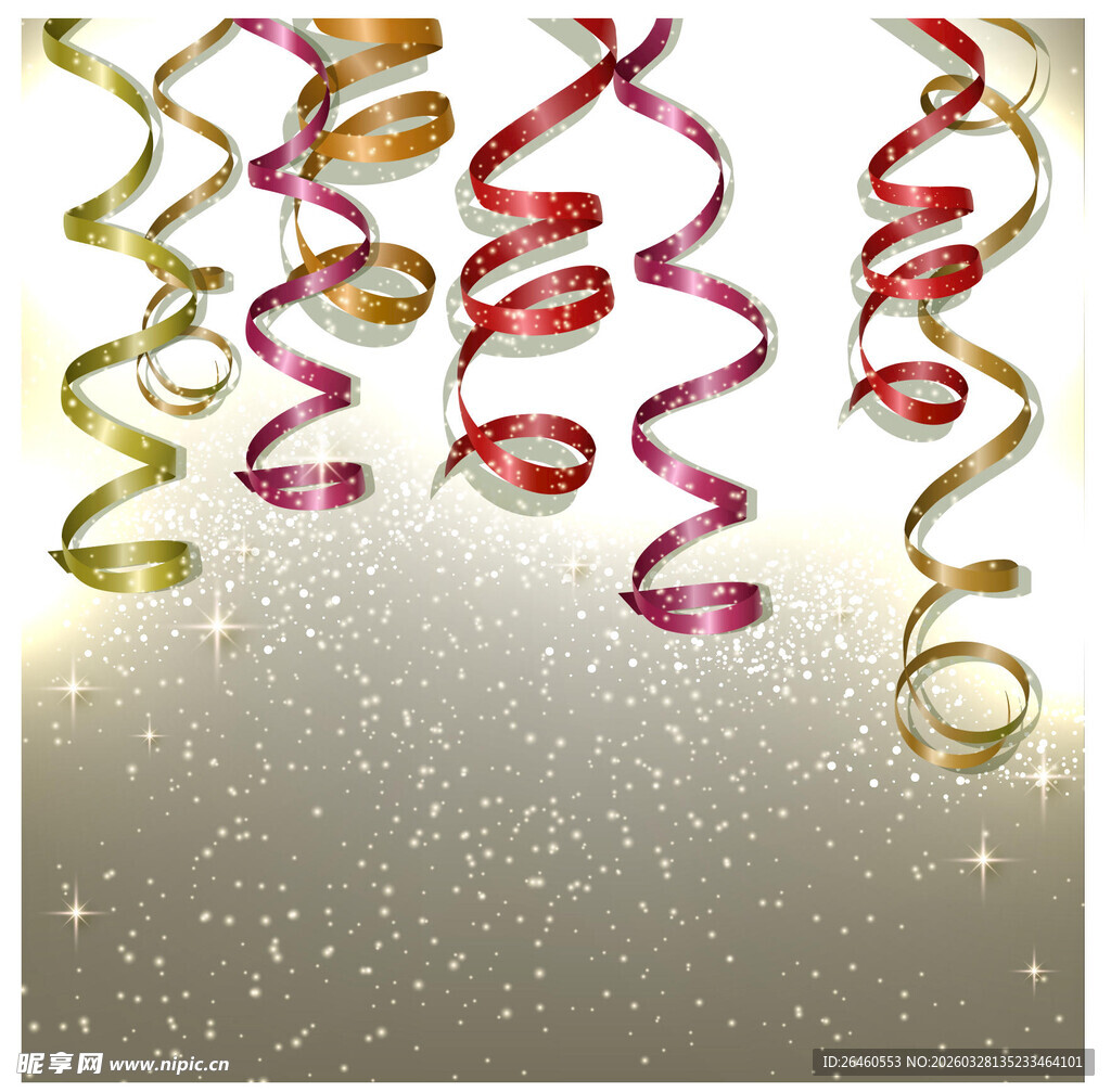 彩色螺旋彩带装饰图案