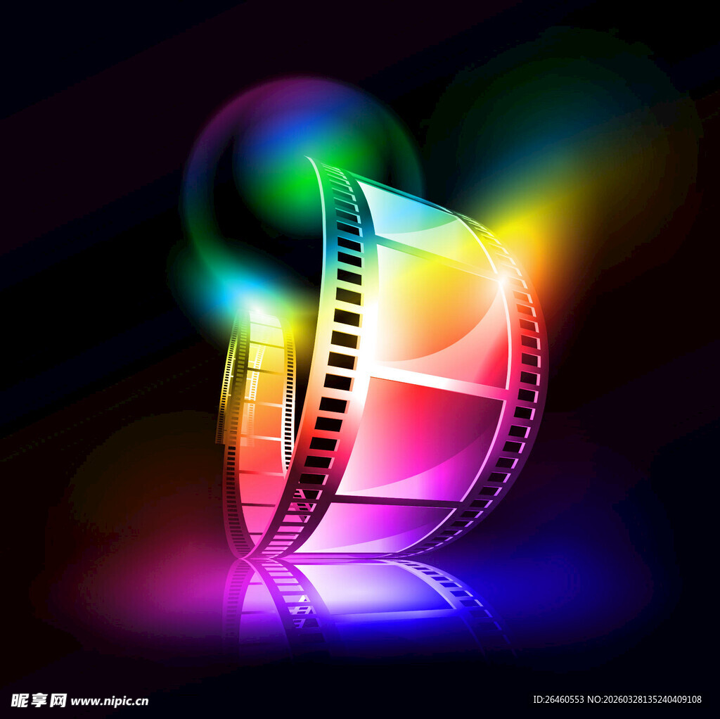 炫彩电影胶片特效图像