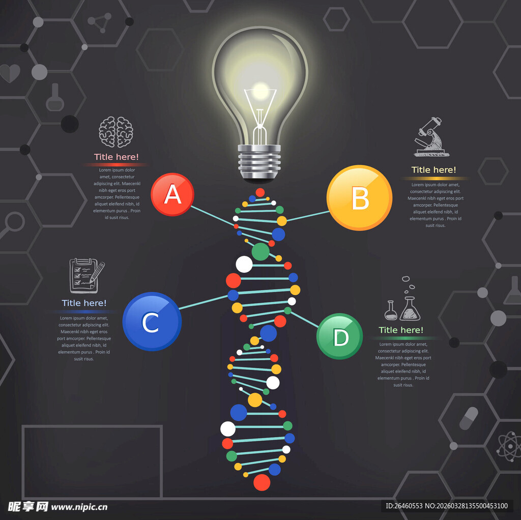 DNA结构与创意灵感图示