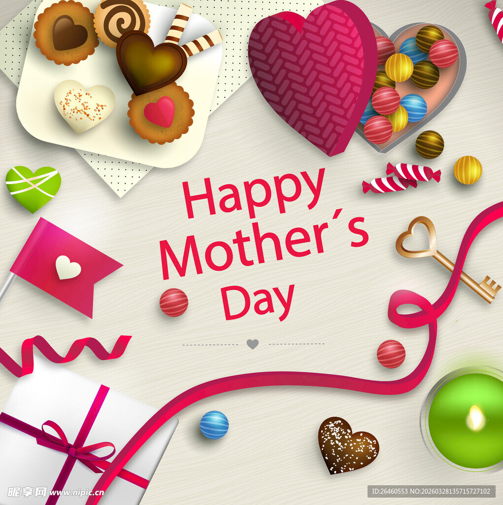 母亲节甜蜜装饰与祝福