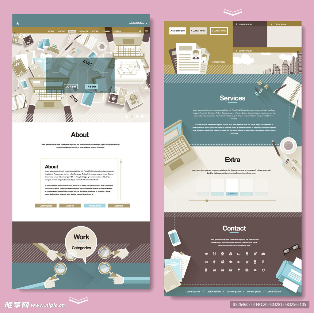 清新风格网页设计模板