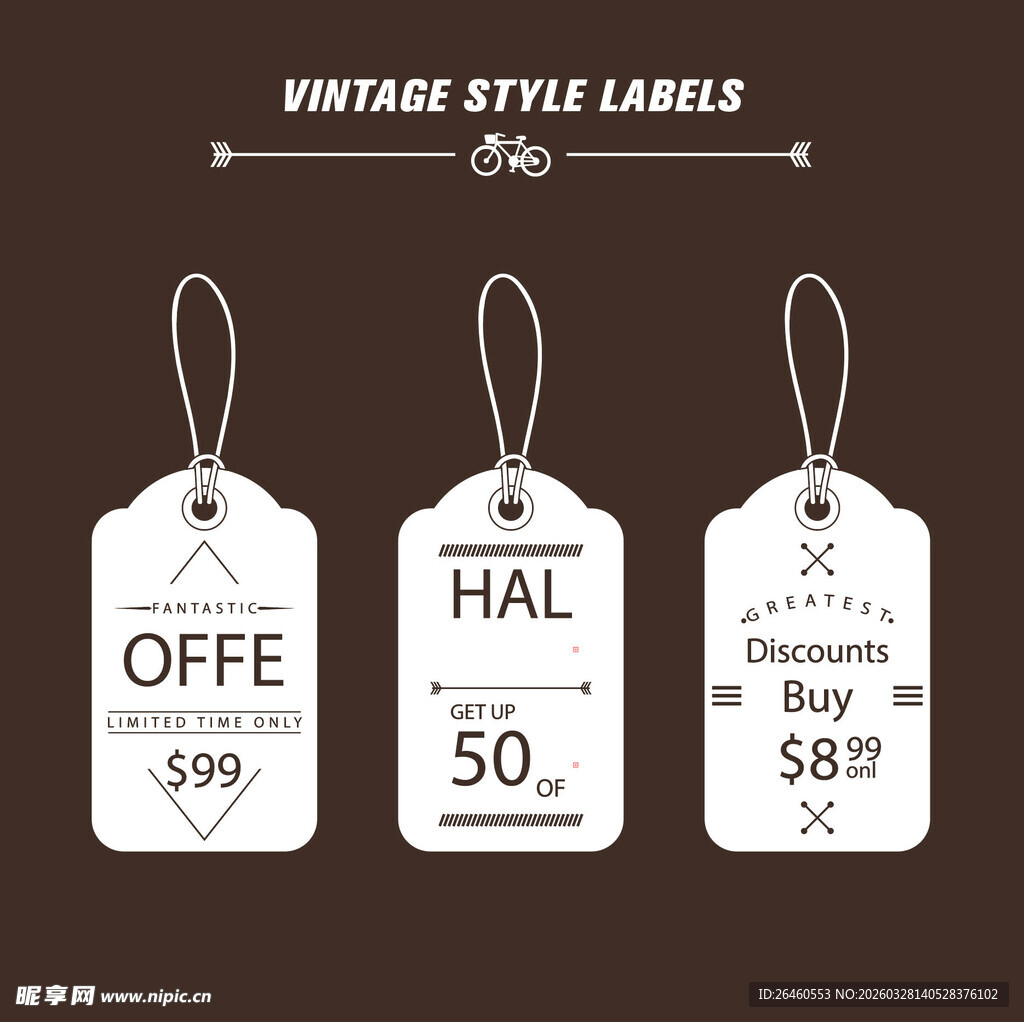 复古风格价格标签