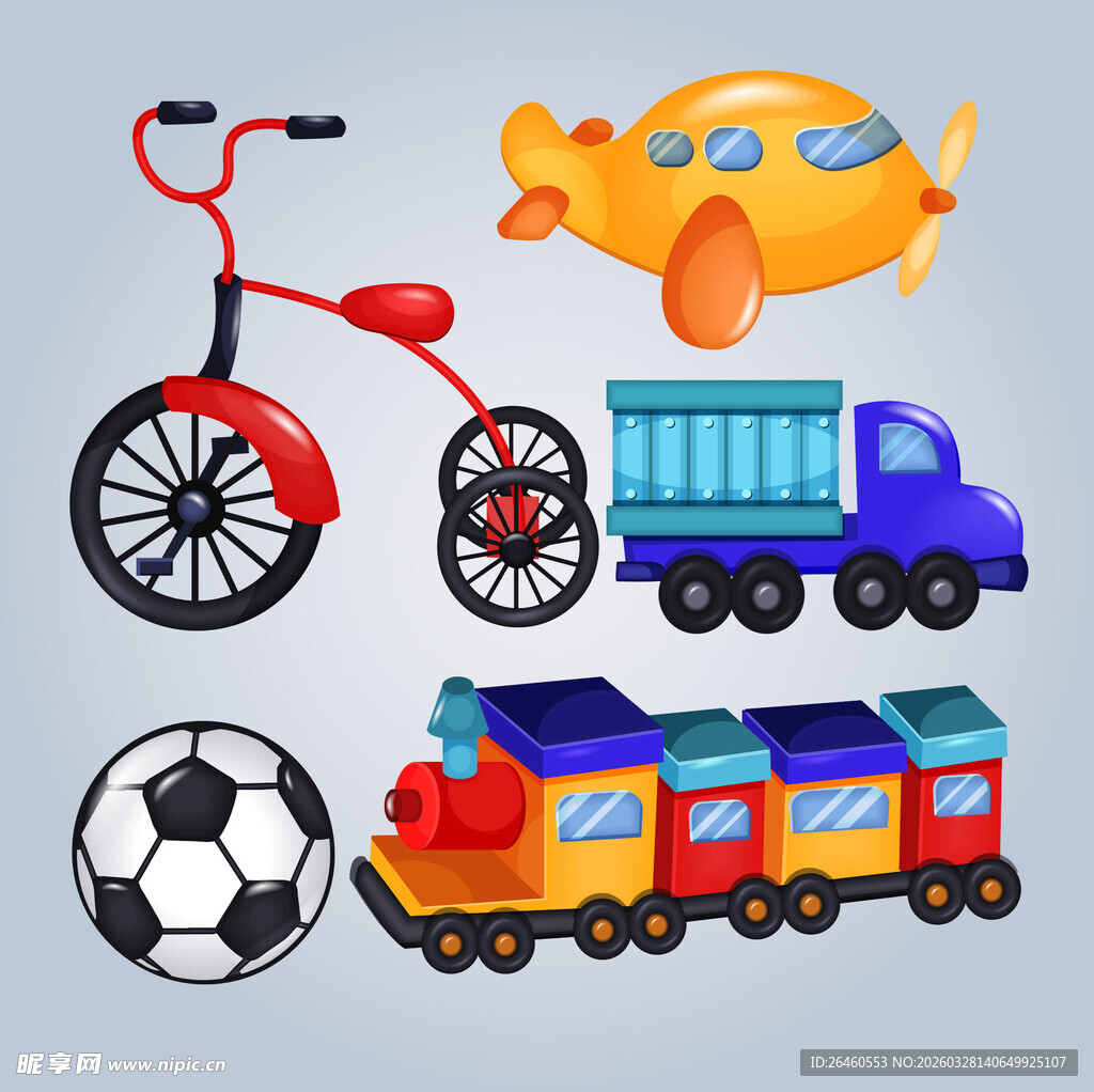 多样儿童玩具展示