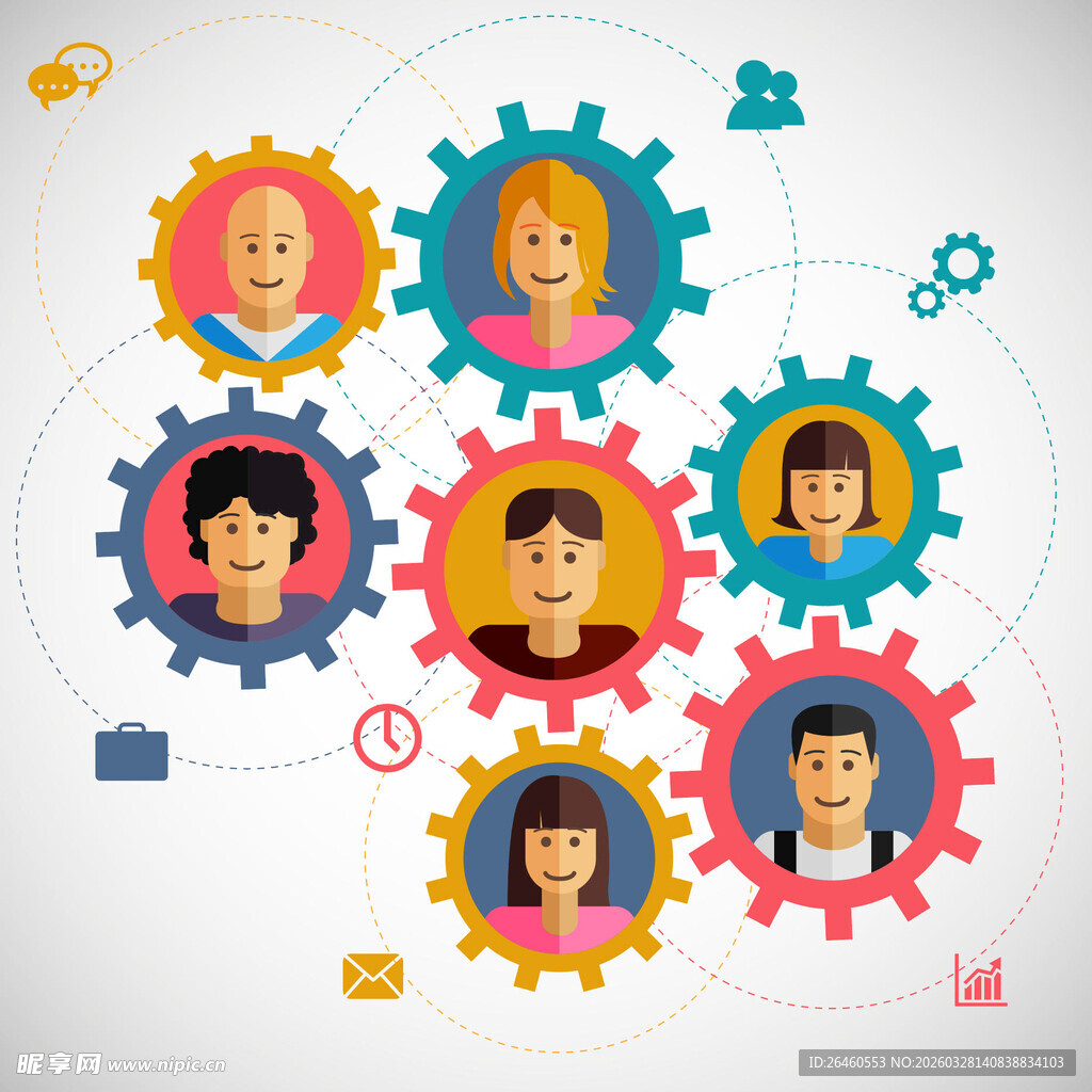 团队协作与人际互动图标