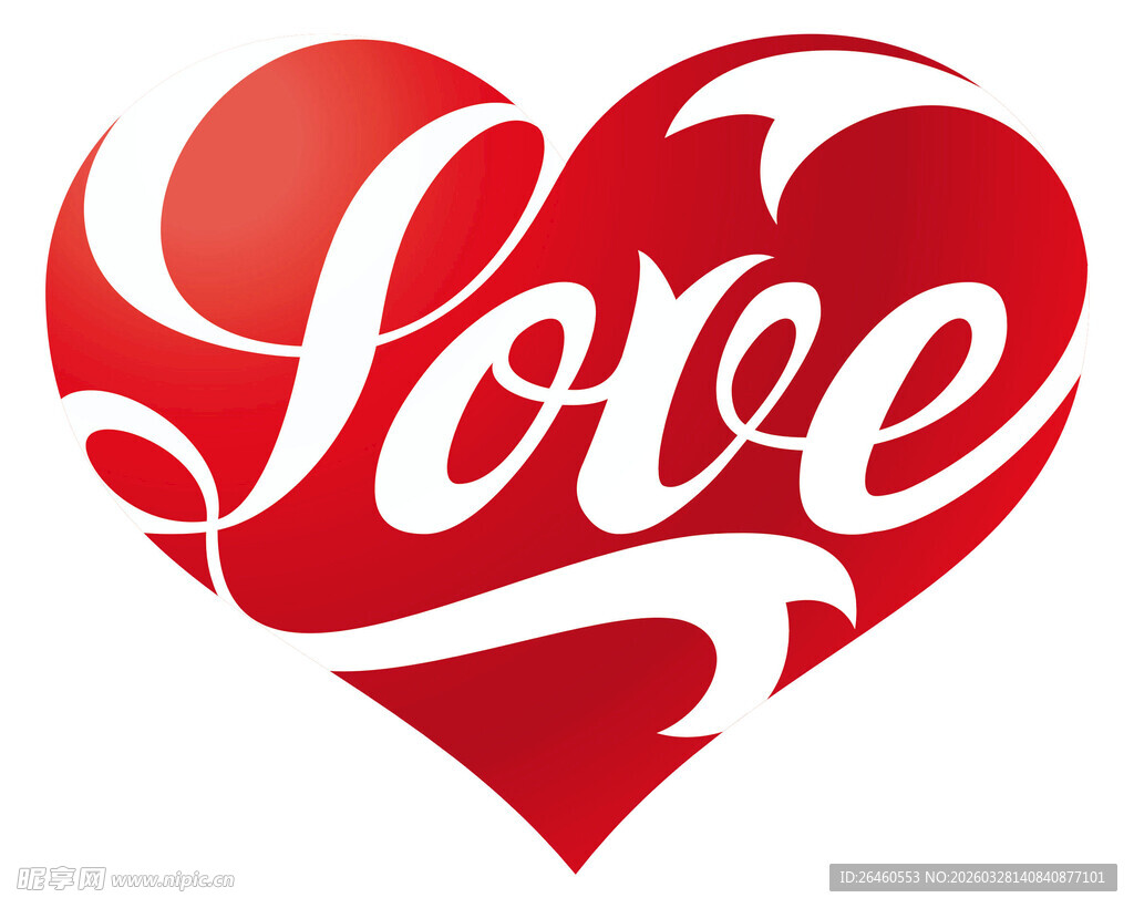 爱心形love标志图案