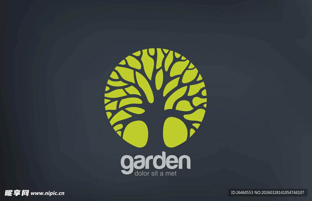 花园主题创意标志设计