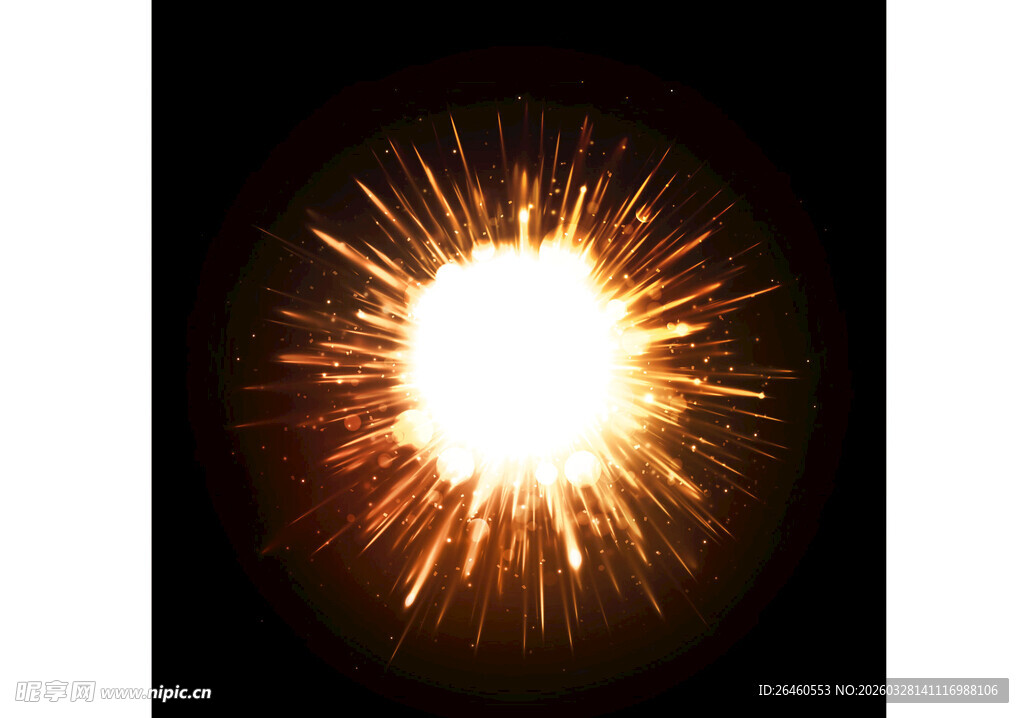 闪耀的金色火花