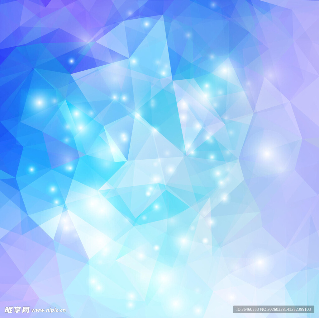 梦幻蓝紫几何光效背景图