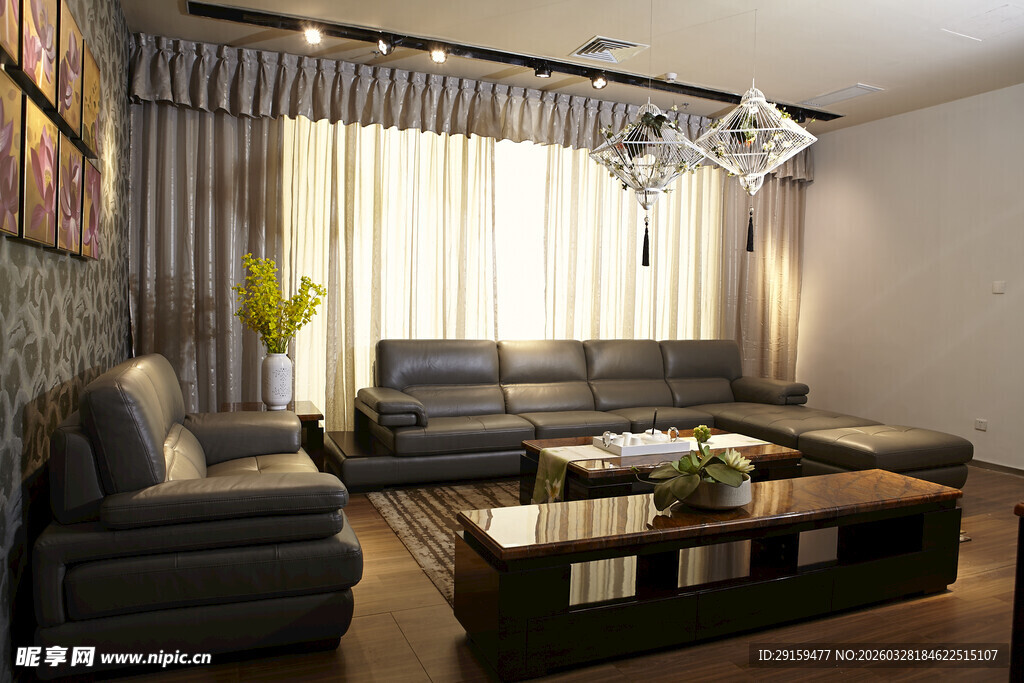 现代简约风客厅室内场景